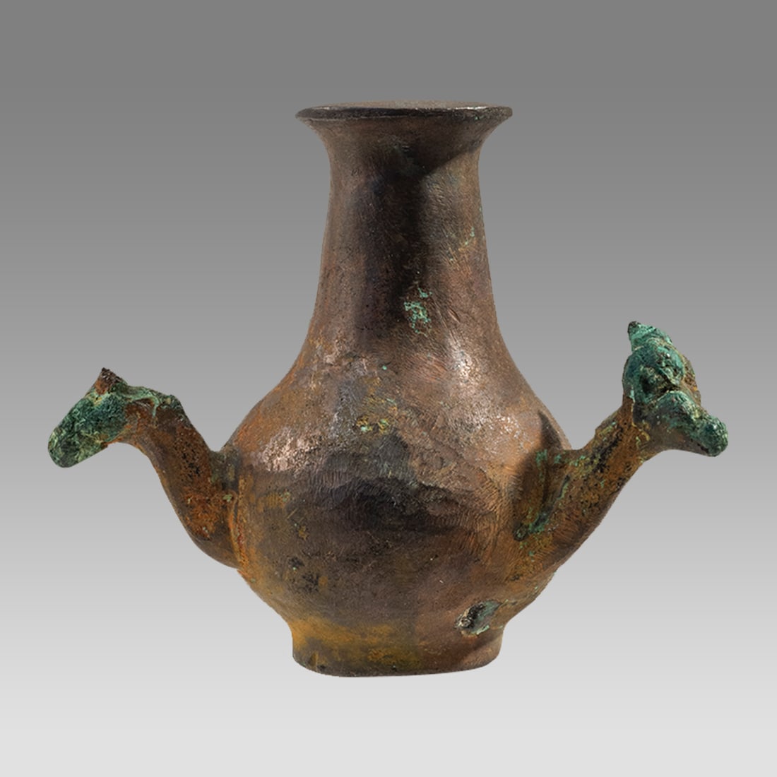Ancient Near Eastern, Luristan Bronze Vessel with Stags c.1000 BC. (1 of 3)