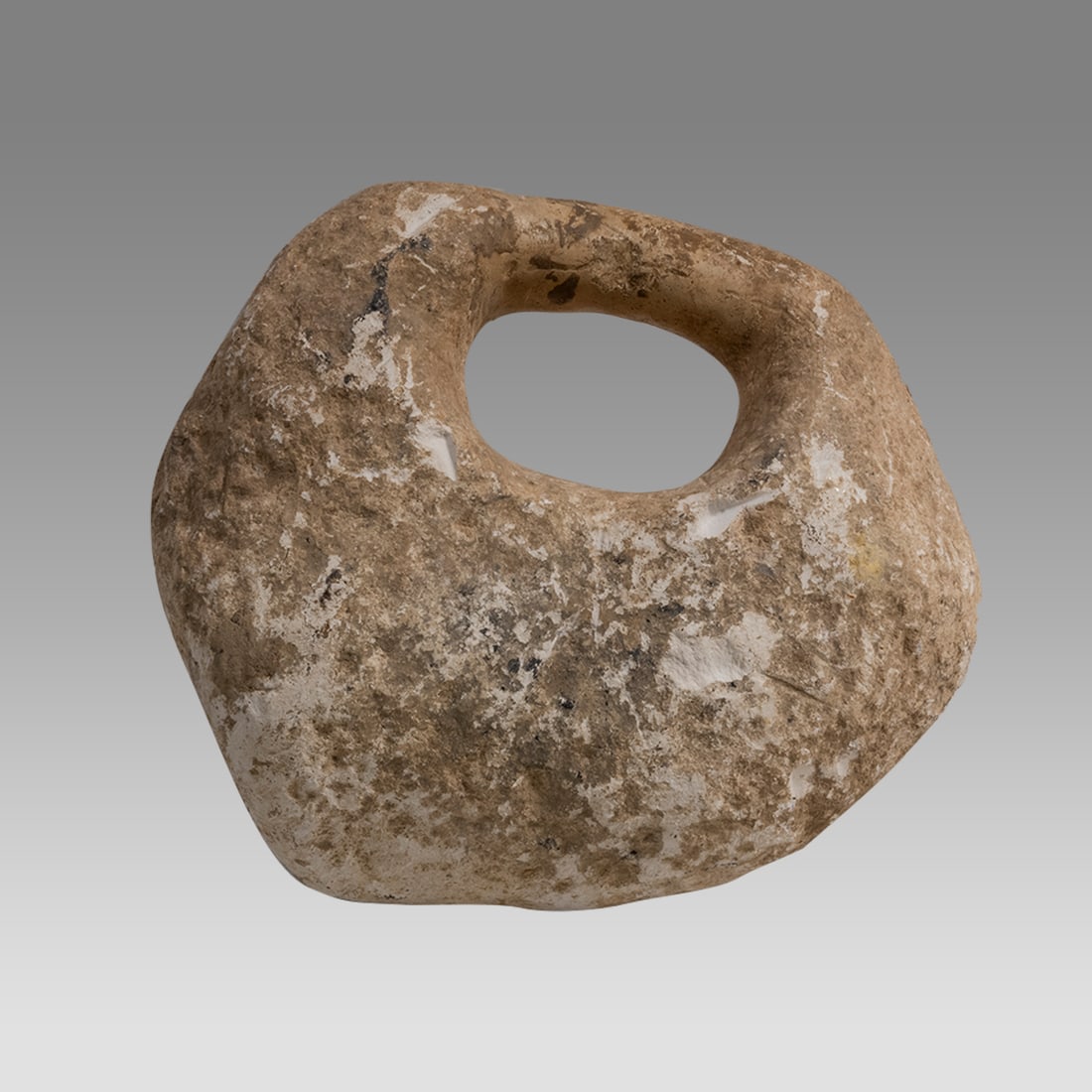 Ancient Bactrian Large Limestone Weight Ca. 3rd millennium B.C. (1 of 2)