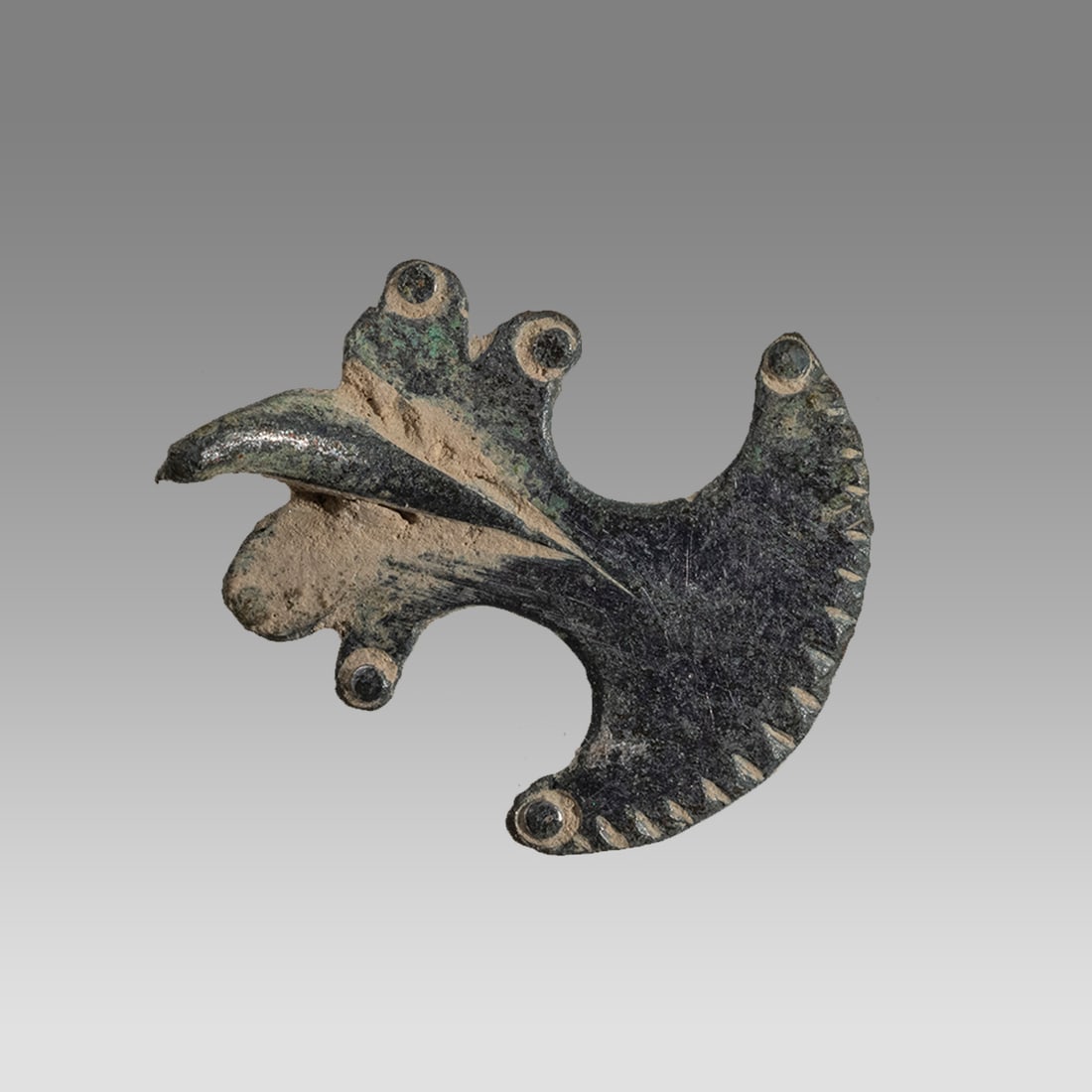 Ancient Celtic Silvered Bronze Fibula Brooch c.2nd century BC. (1 of 2)