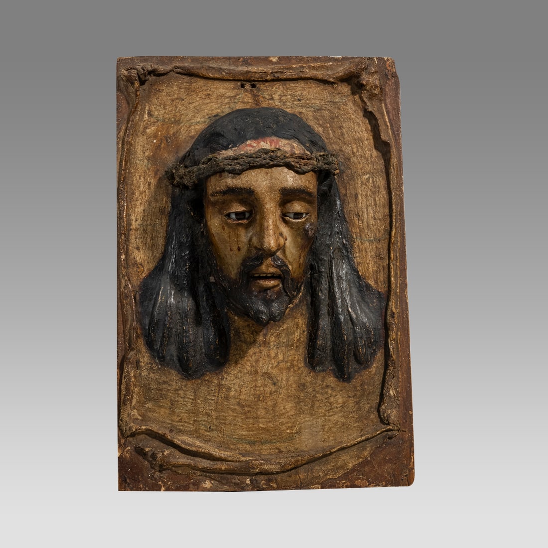 18th century Spain Veronica Veil with the Holy Face of Jesus. (1 of 3)