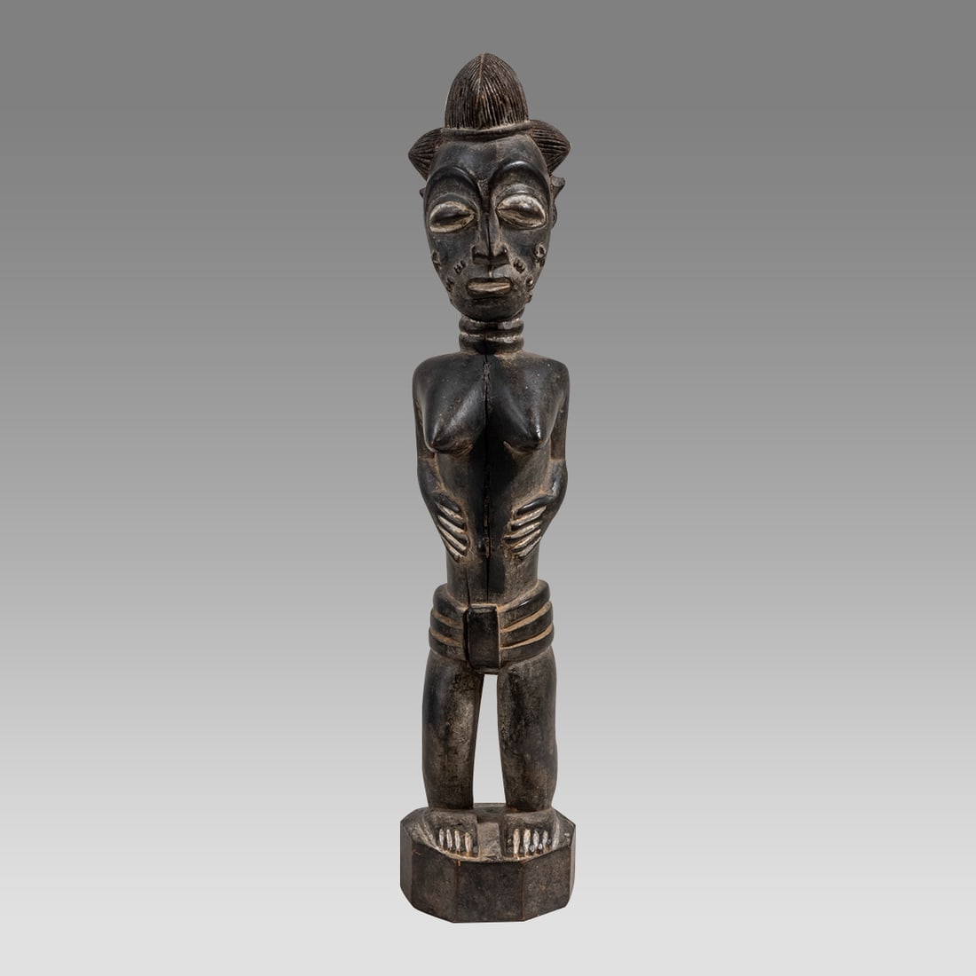 African, Cote d'Ivoire Baule Wood Female figure. (1 of 3)
