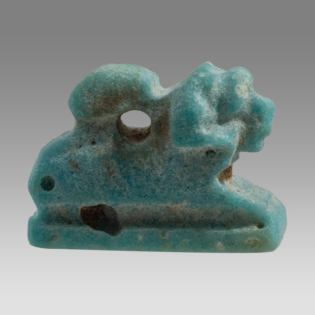 Ancient Egyptian Faience Lion Sekhmet Amulet c.664-30 BC. (1 of 2)