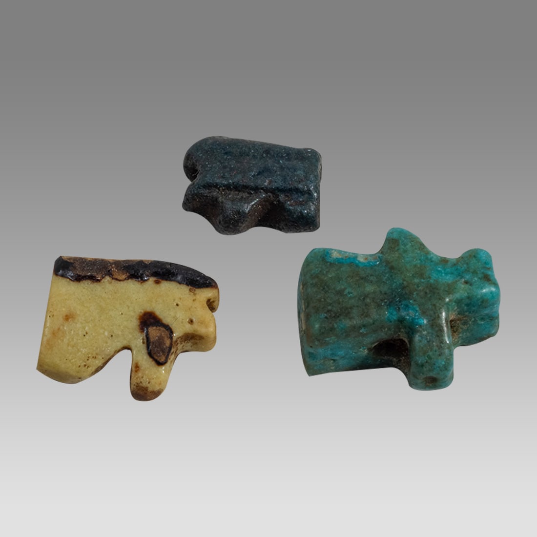 Lot of 3 Ancient Egyptian Faience Eye Of Horus c.664-30 BC. (1 of 2)