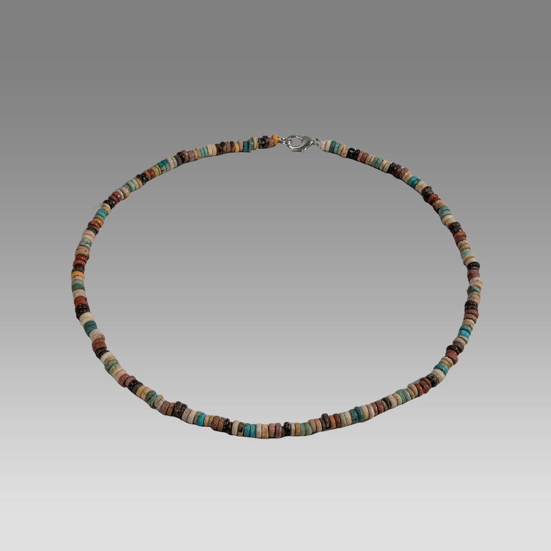 Ancient Egyptian Faience, Bead Necklace c.300-50 BC.: Ancient Egyptian Faience, Bead Necklace c.300-50 BC. Size 17 3/4 inches length. Great Looking single strand Faience Bead necklace. wearable. Provenance: Ex Secret Eyes Gallery New York 1970's-1980's
