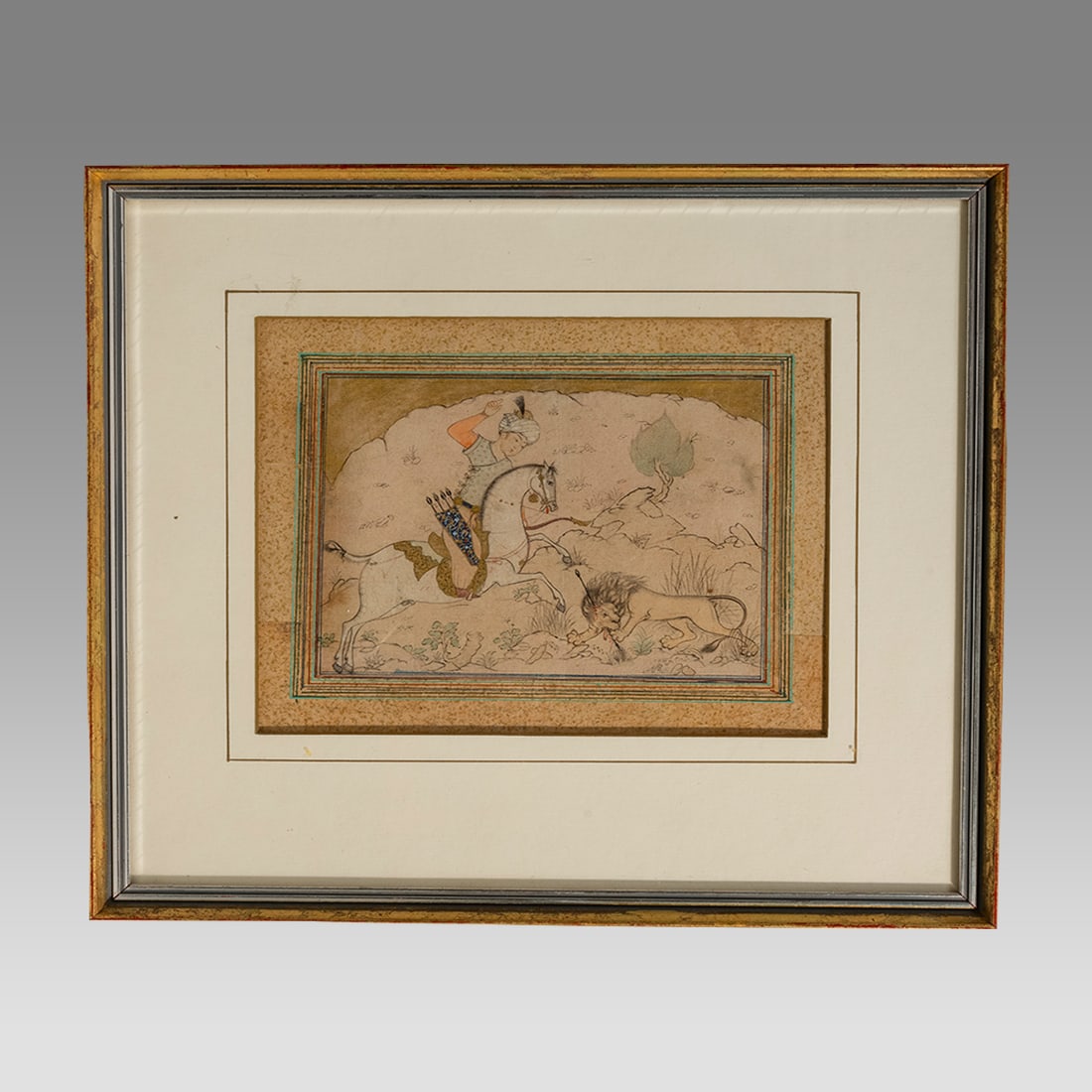 Indian, Sketch Drawing, hunting scene. (1 of 2)