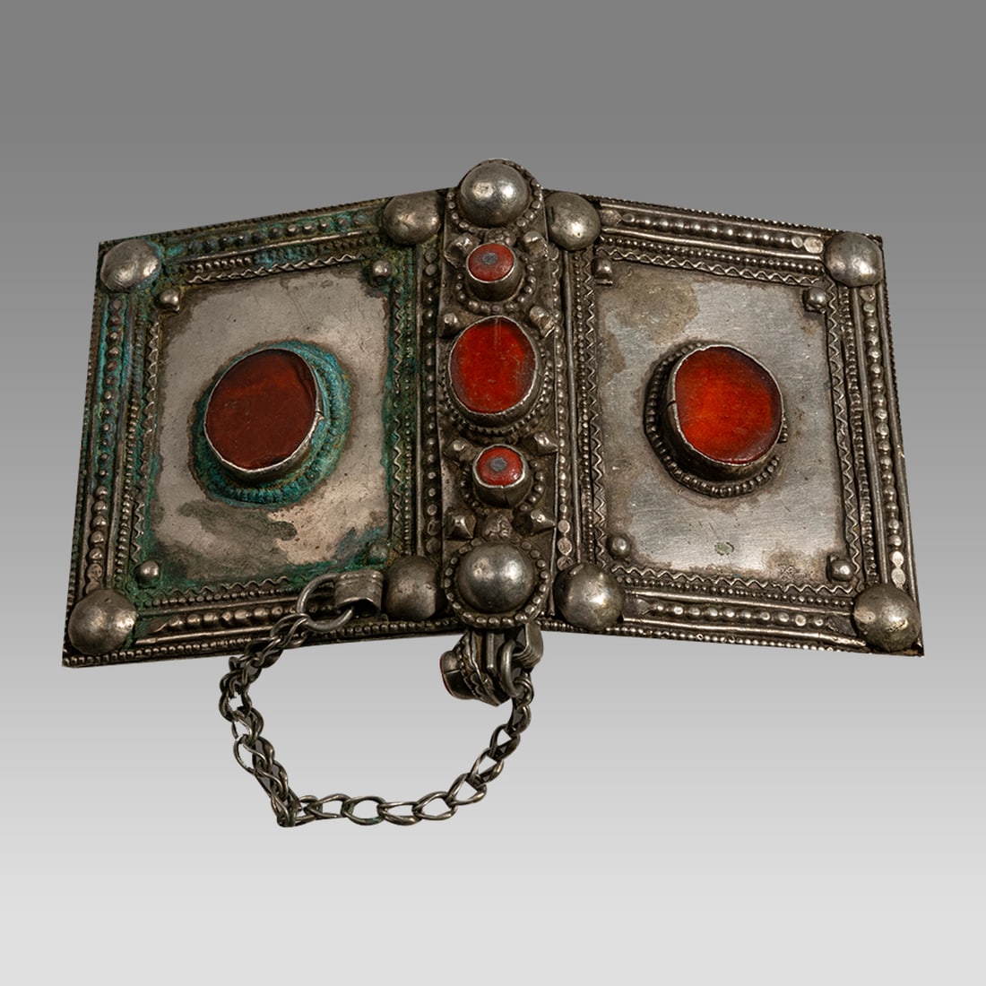 Antique Middle Eastern Bedouin Silver Belt Buckle. Tribal Jewelry. (1 of 2)