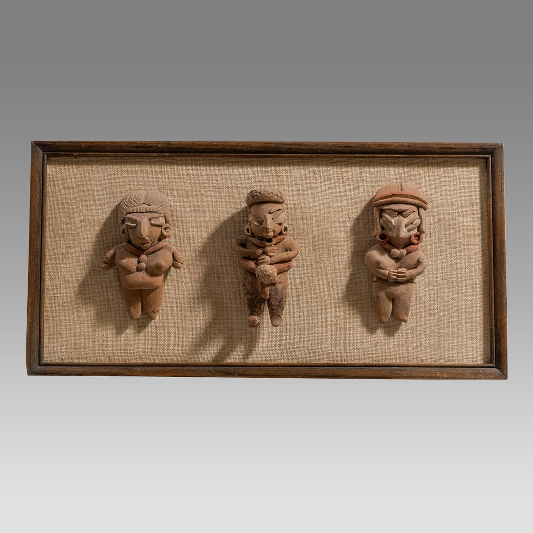 Lot of 3 Ancient Pre Columbian Chupicuaro Figures Ca. 400-100 B.C. Chupicuaro, Mexico. (3) (1 of 2)