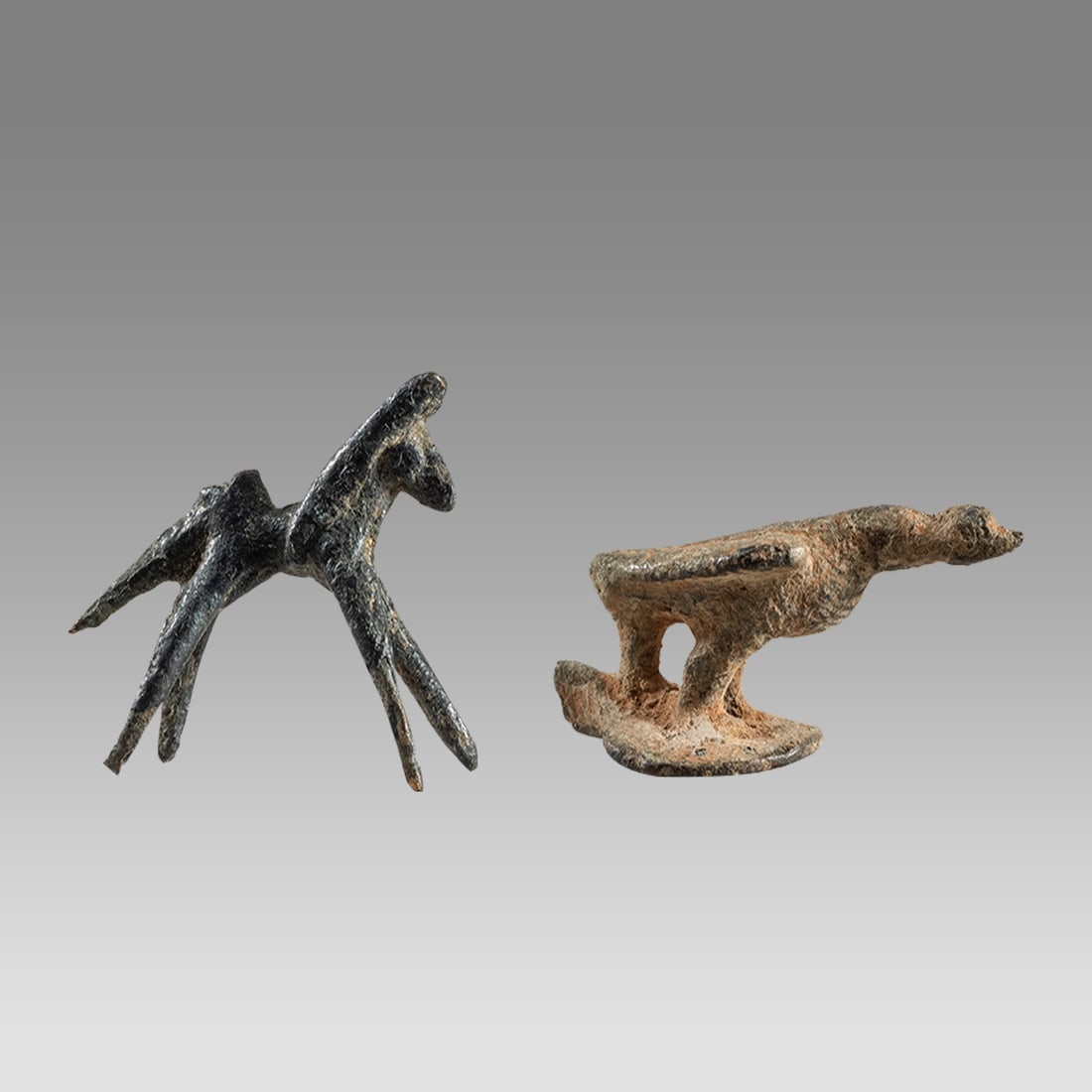 Lot of 2 Ancient Roman Bronze Animals c.3rd cent AD. (1 of 2)