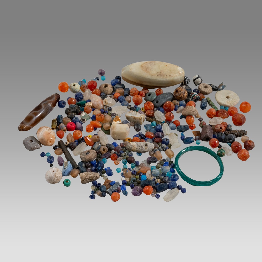 Large Lot of Ancient Roman and Islamic Agate and Glass Loose Beads. (1 of 1)