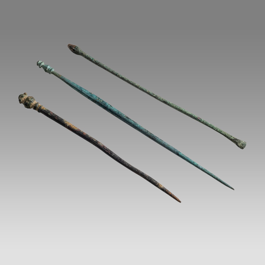 Lot of 3 Ancient Roman Bronze Pins c.1st-2nd century AD. (1 of 2)