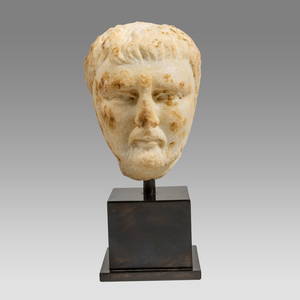 Ancient Roman Marble Portrait Head of a Man c.2nd-3rd century AD.