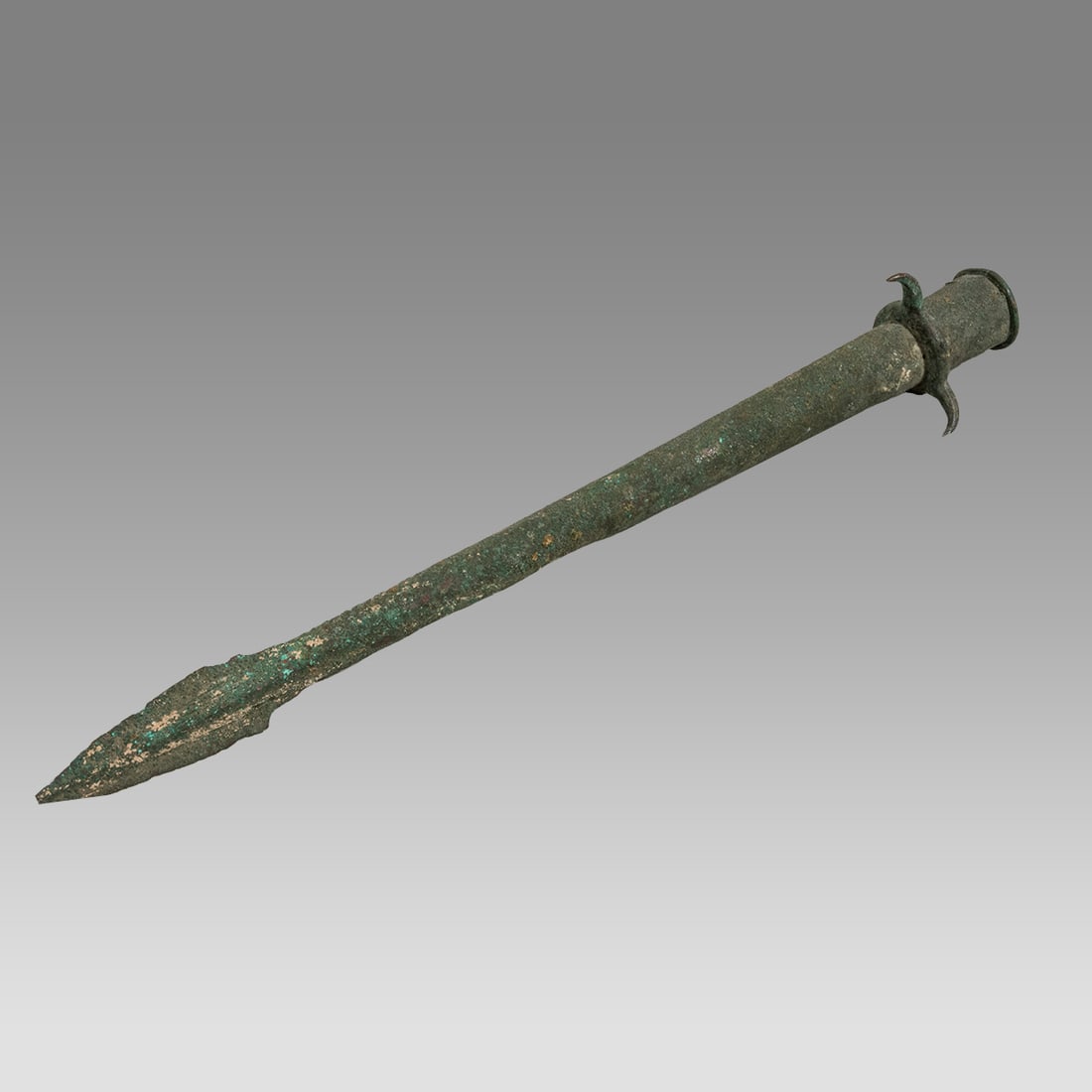 Ancient Luristan Bronze Spear Head with Spikes c.1000 BC. (1 of 2)