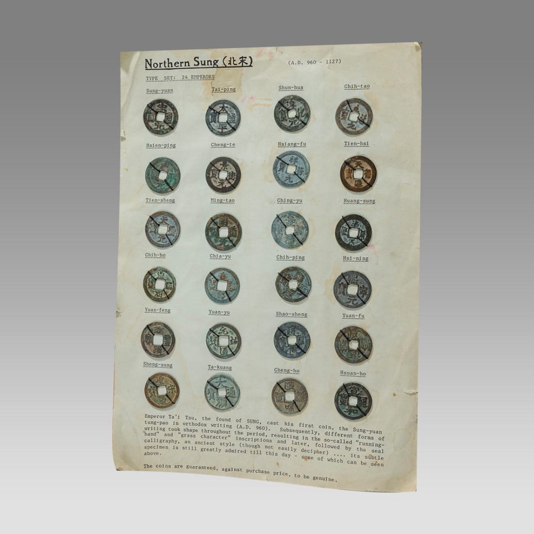 Ancient coins of China Northern Sung 24 Emperrors AD 960-1127. (24) (1 of 1)