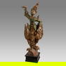Burmese Wooden Nat Statue Spirit Guardian c.20th Century.