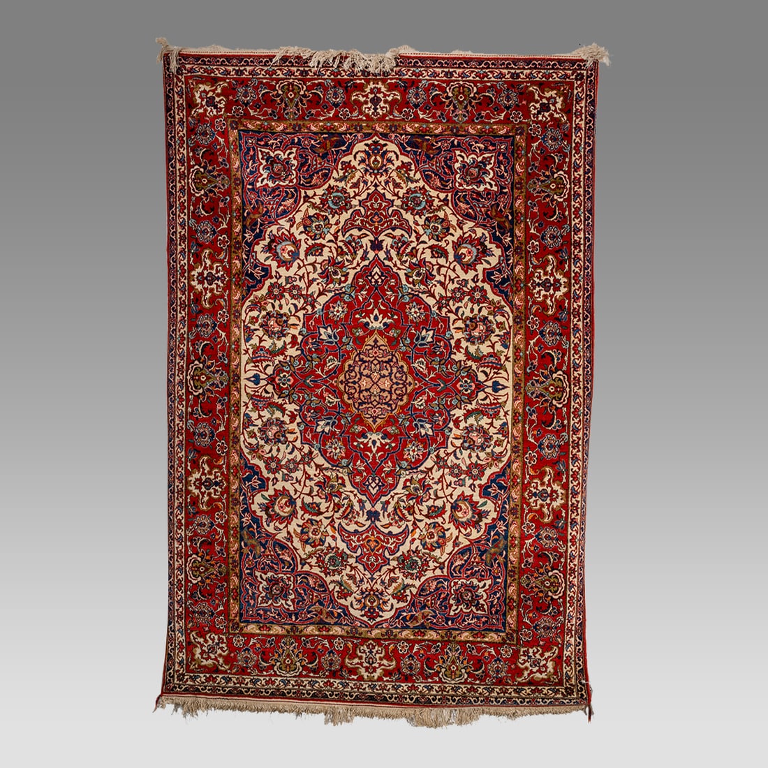 Persian, Isfahan Wool Carpet. (1 of 2)