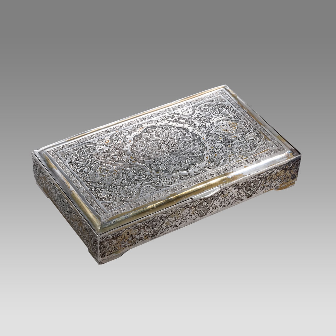 Fine Persian Silver Box. (1 of 3)