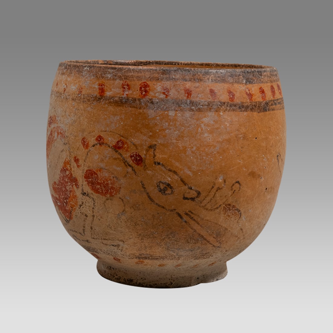 Ancient Pre Columbian Mayan pottery bowl c.600-900 AD. (1 of 3)