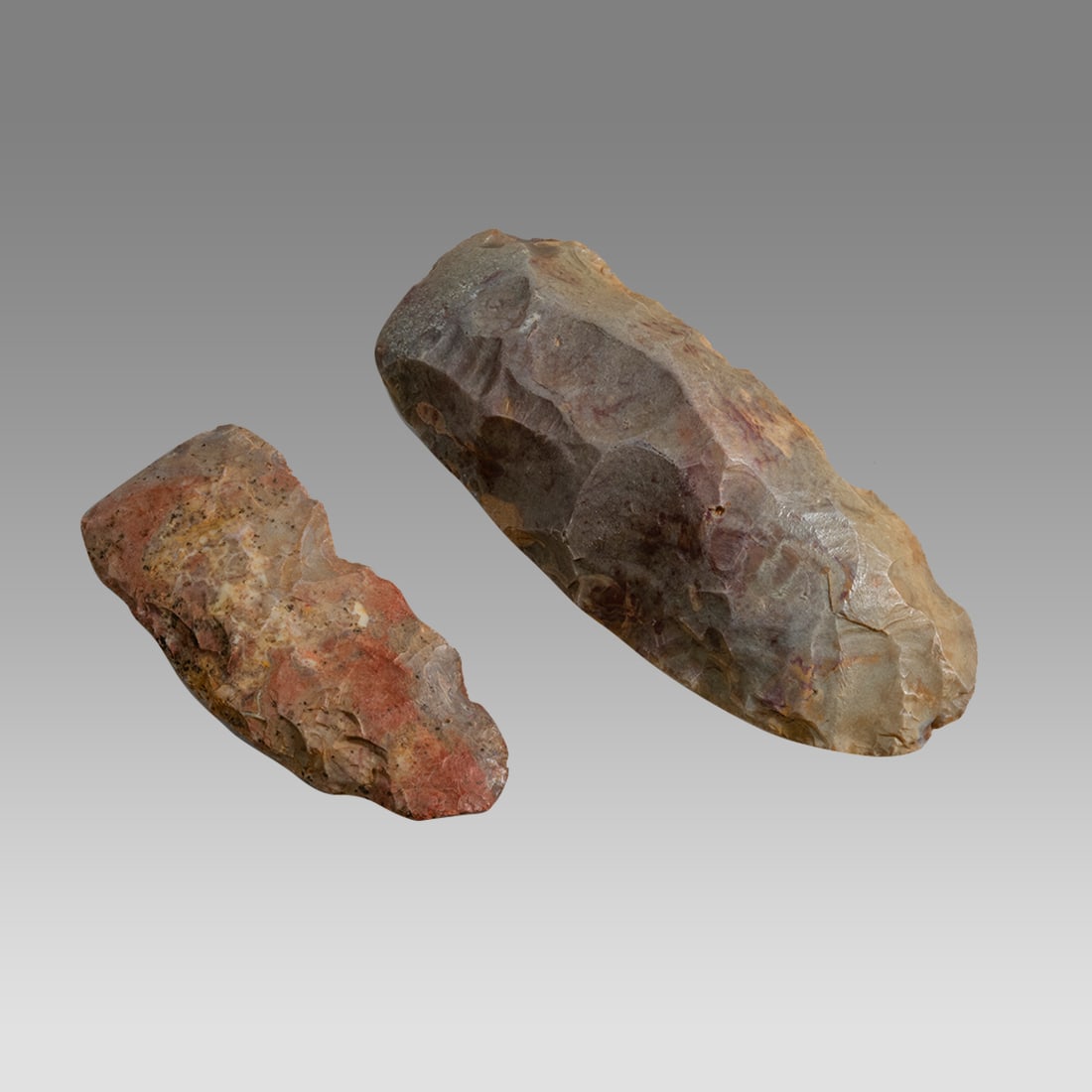 Lot of 2 Ancient NEOLITHIC FLINT AXE HEADS Ca. 1st Millenium BC. (1 of 2)