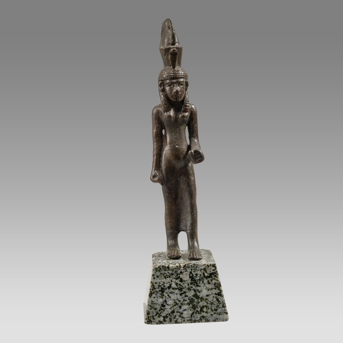 Ancient Egyptian Bronze Figure goddess Mut, Third Intermediate period ex-Royal Athena/ Museum. (1 of 6)