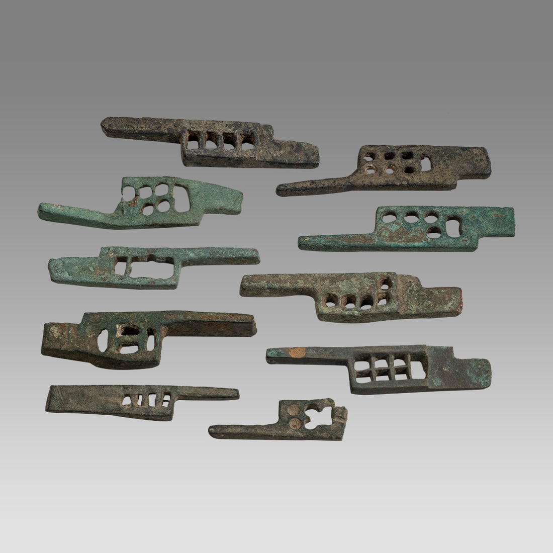 Lot of 10 Ancient Roman Bronze Locks c.1st-2nd cent AD. (1 of 1)