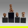 Lot of 4 Ancient Pre Columbian, Pottery Figures, Heads c.100 BC-500 AD.