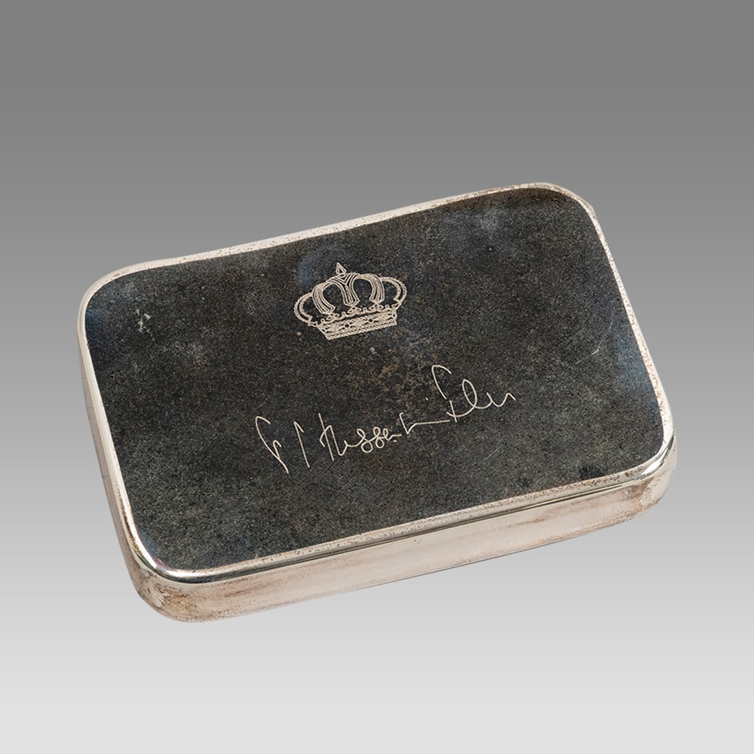 Middle Eastern, Jordan Silver Paper weight. Signed Prince El-Hassan Bin Talal Of The Hashemite (1 of 3)