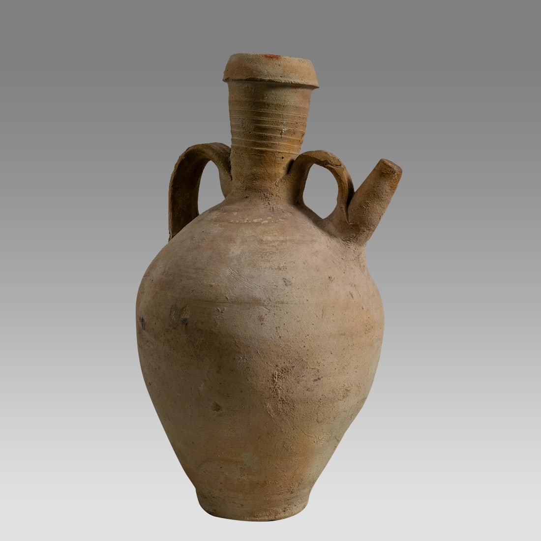 Ancient Holy Land Islamic Pottery Water Jug c.1200 AD. (1 of 2)