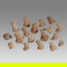 Lot of 18 Ancient Roman, Terracotta Amphora Handles c.1st-2nd century AD.