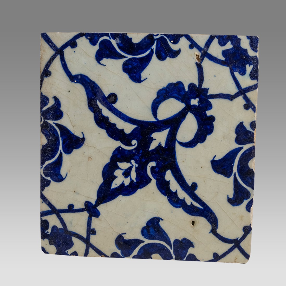 Mid 16th century Dome Of The Rock Ceramic Tile, Jerusalem. (1 of 2)