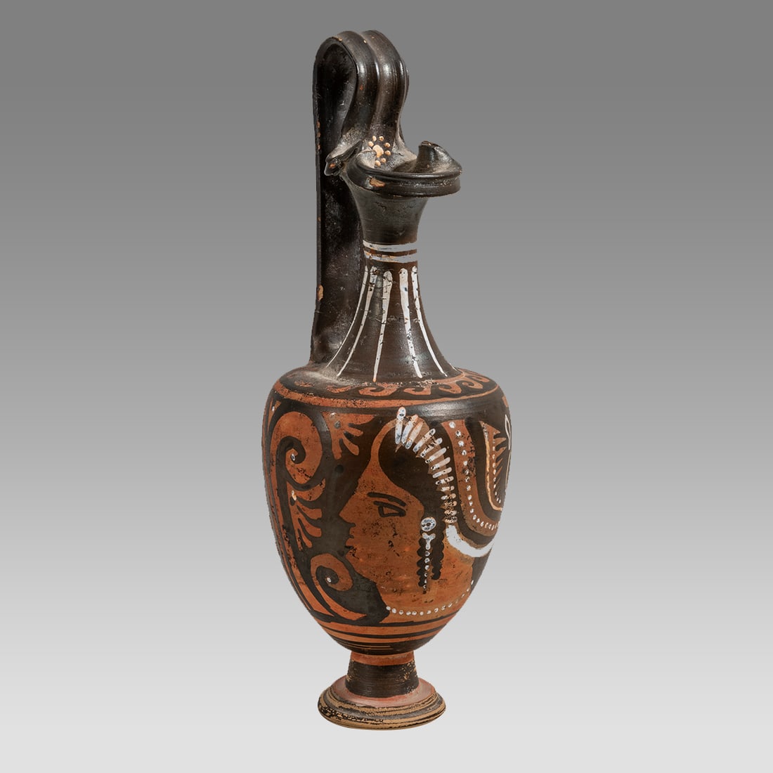 Ancient Apulian Red-Figured Prochous circa 4th Century B.C. (1 of 4)