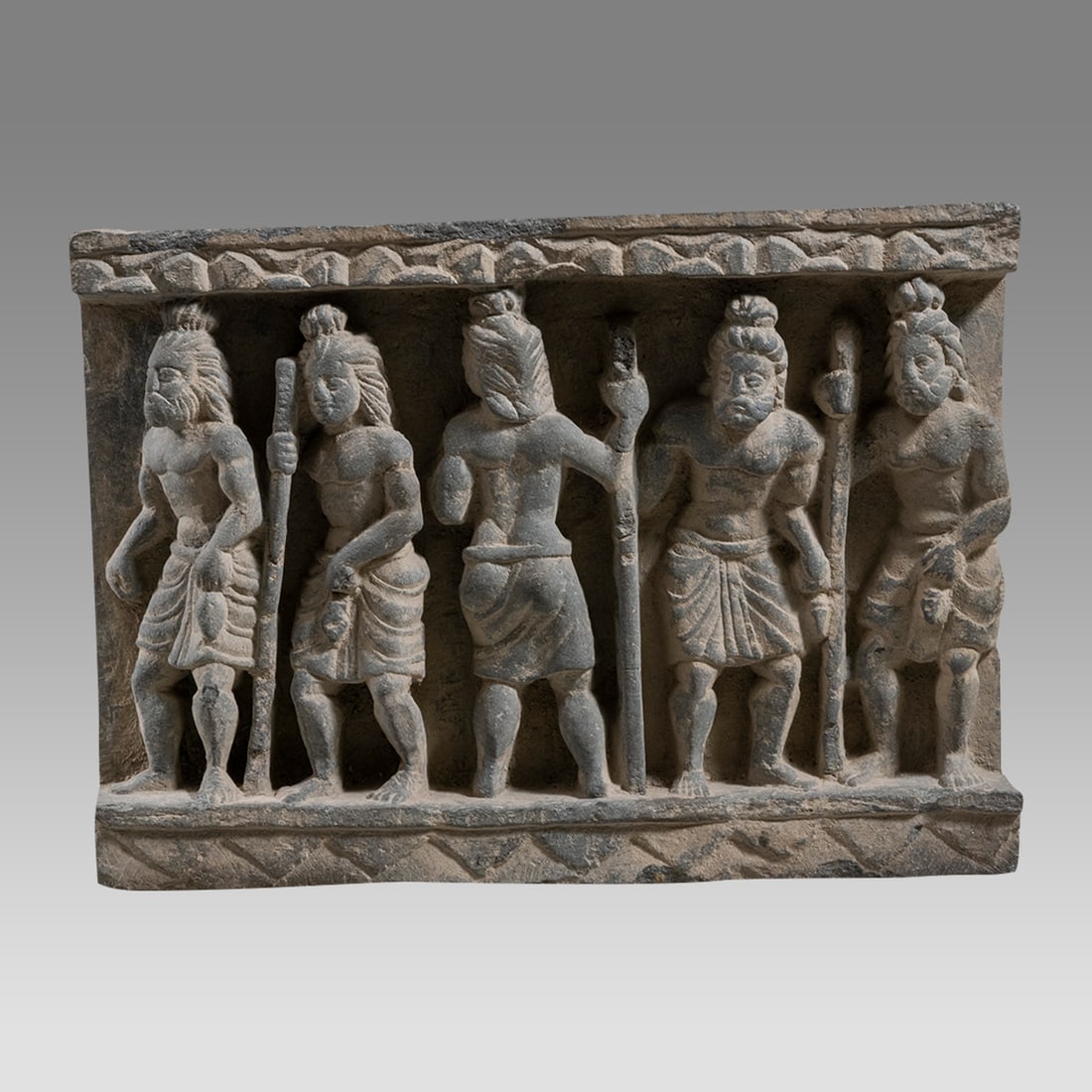 Ancient Gandhara schist Stone frieze c.2nd century AD. (1 of 3)