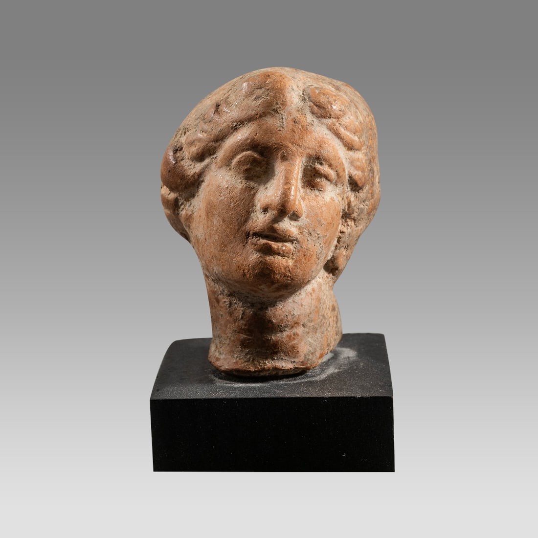 Ancient Greek Terracotta Voitive female head c.400 BC. (1 of 3)