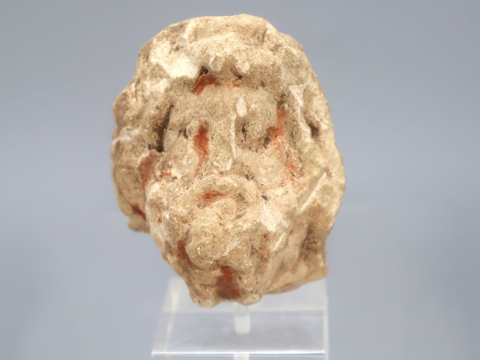 Ancient Roman Limestone Head Of Serapis c.1st-2nd century AD. (1 of 4)