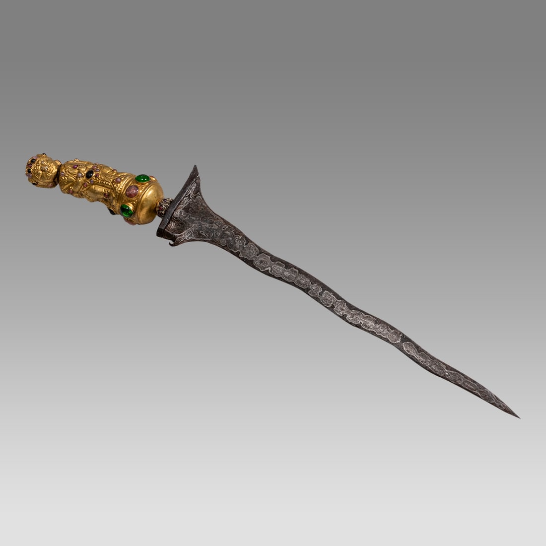 A Tibetan Dagger with Ornate jeweled Handle. (1 of 3)