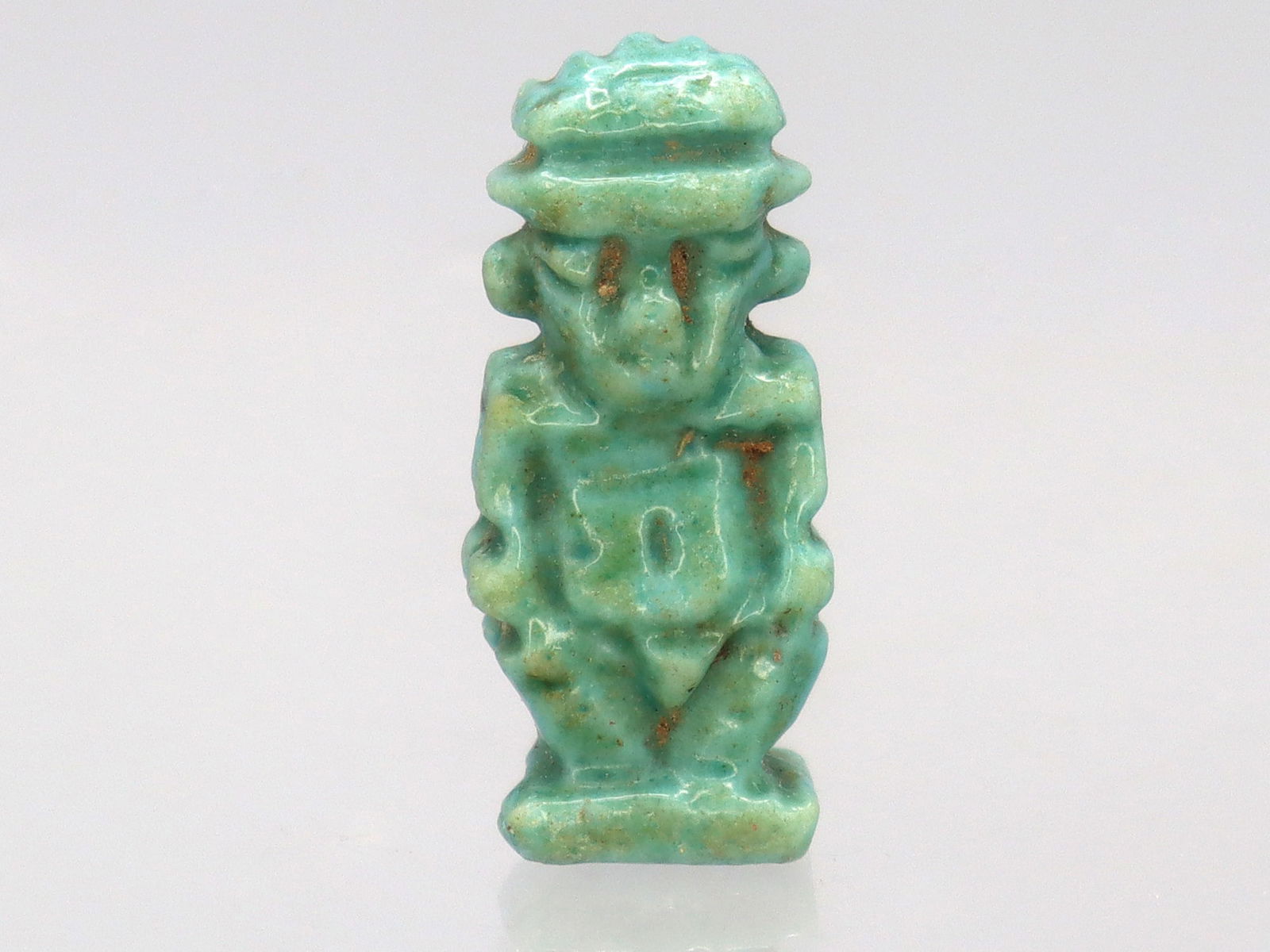 Ancient Egyptian Faience, Bes Amulet c.300-50 BC. (1 of 4)