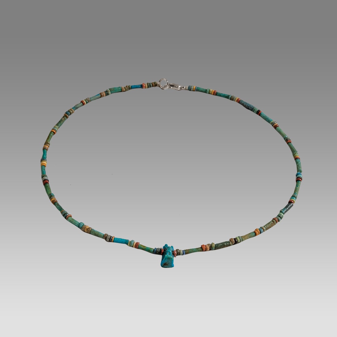 Ancient Egyptian Faience, bead Necklace c.300-50 BC. (1 of 1)