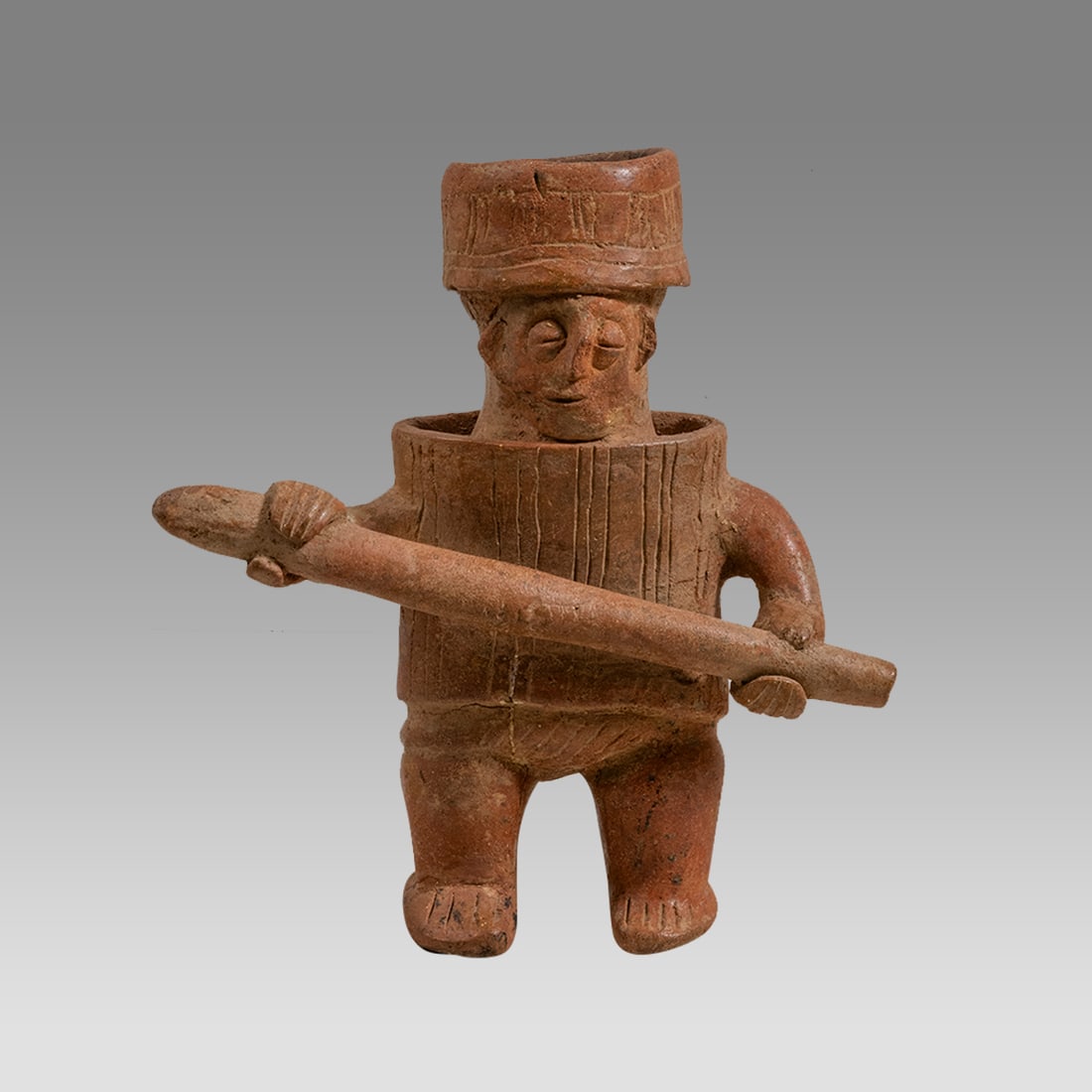 Ancient Pre Columbian Nayarit Warrior c.100 BC-250 AD. (1 of 3)