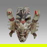 Dayak Mask, Borneo, Indonesia, Wood, Pigment.
