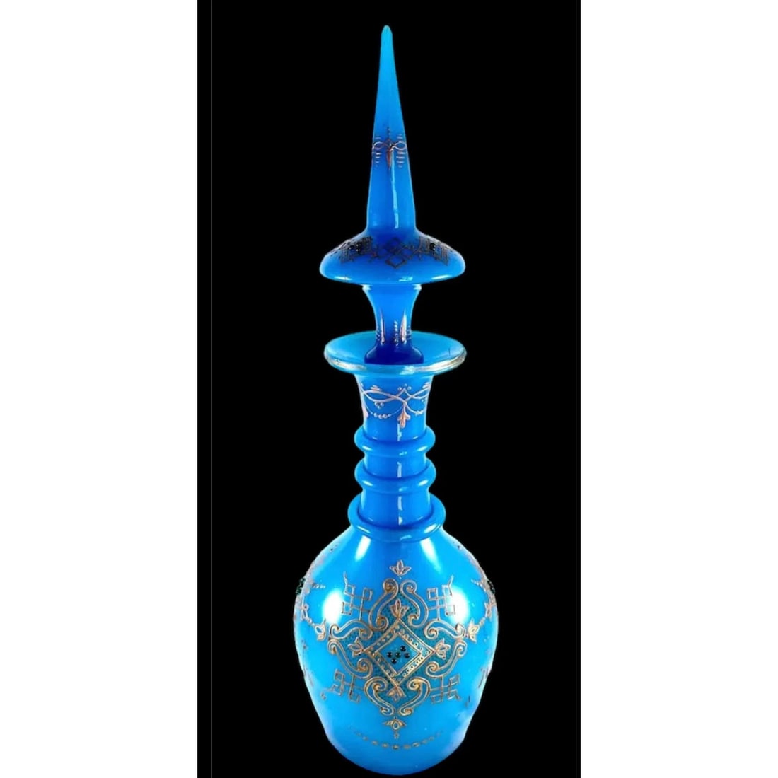 Huge 19th century bohemian Moser Persian ottoman market French opaline decanter. (1 of 3)