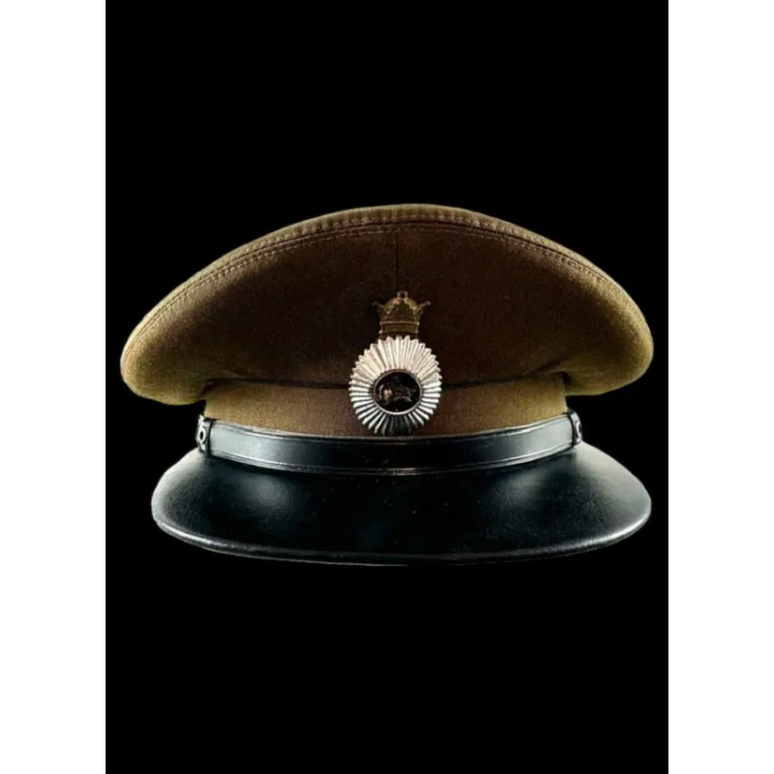 Rare shah Pahlavi Iran Persian Army officers visor hat cap (1 of 4)