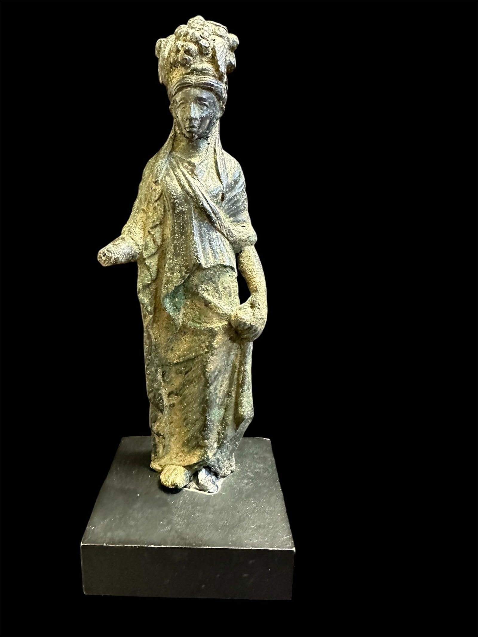 Ancient Roman Bronze goddess Fortuna c.2nd century AD (1 of 4)