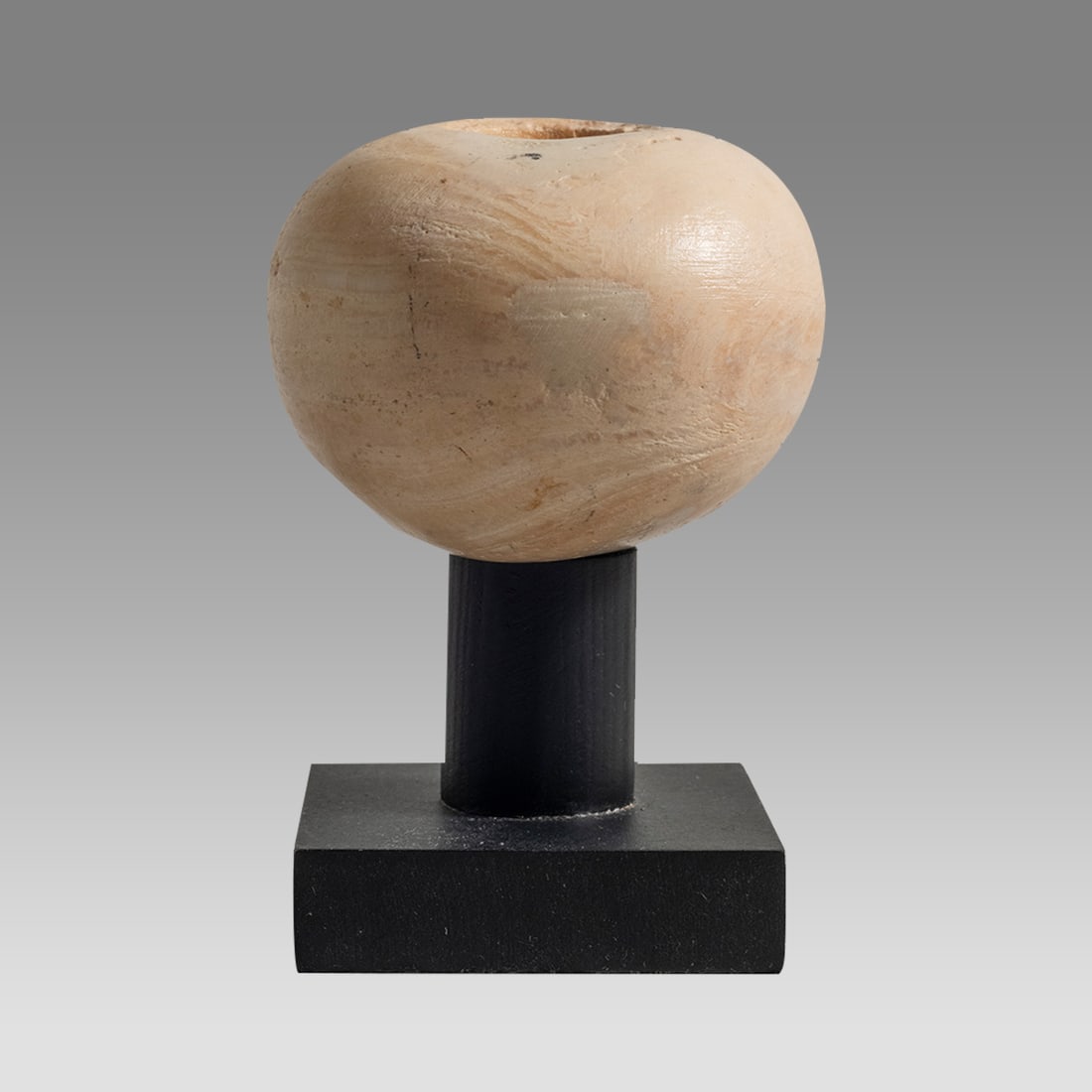 Ancient Egyptian Carved Limestone MAce Head Late Period Ca.3100 BCE. Ex Royal Athena (1 of 2)