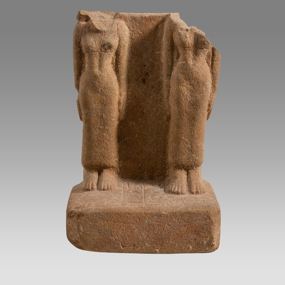 Ancient Egyptian Middle Kingdom Sandstone Pair Statue c.2030-1650 BC. (1 of 4)