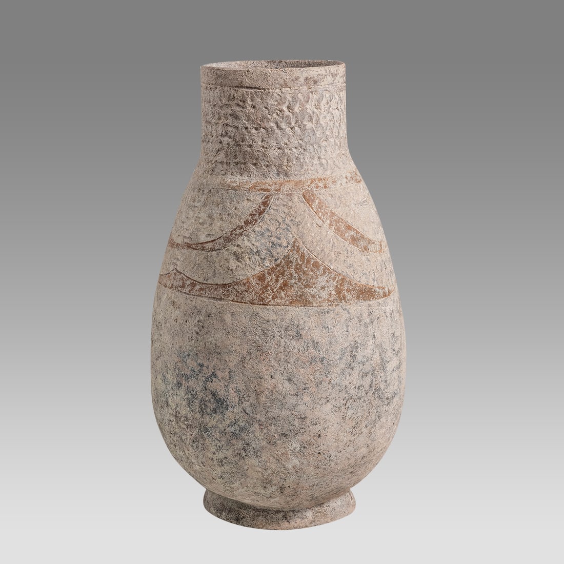 Ancient Near Eastern Amlash Terracotta Footed Jar c.1000 BC. (1 of 3)