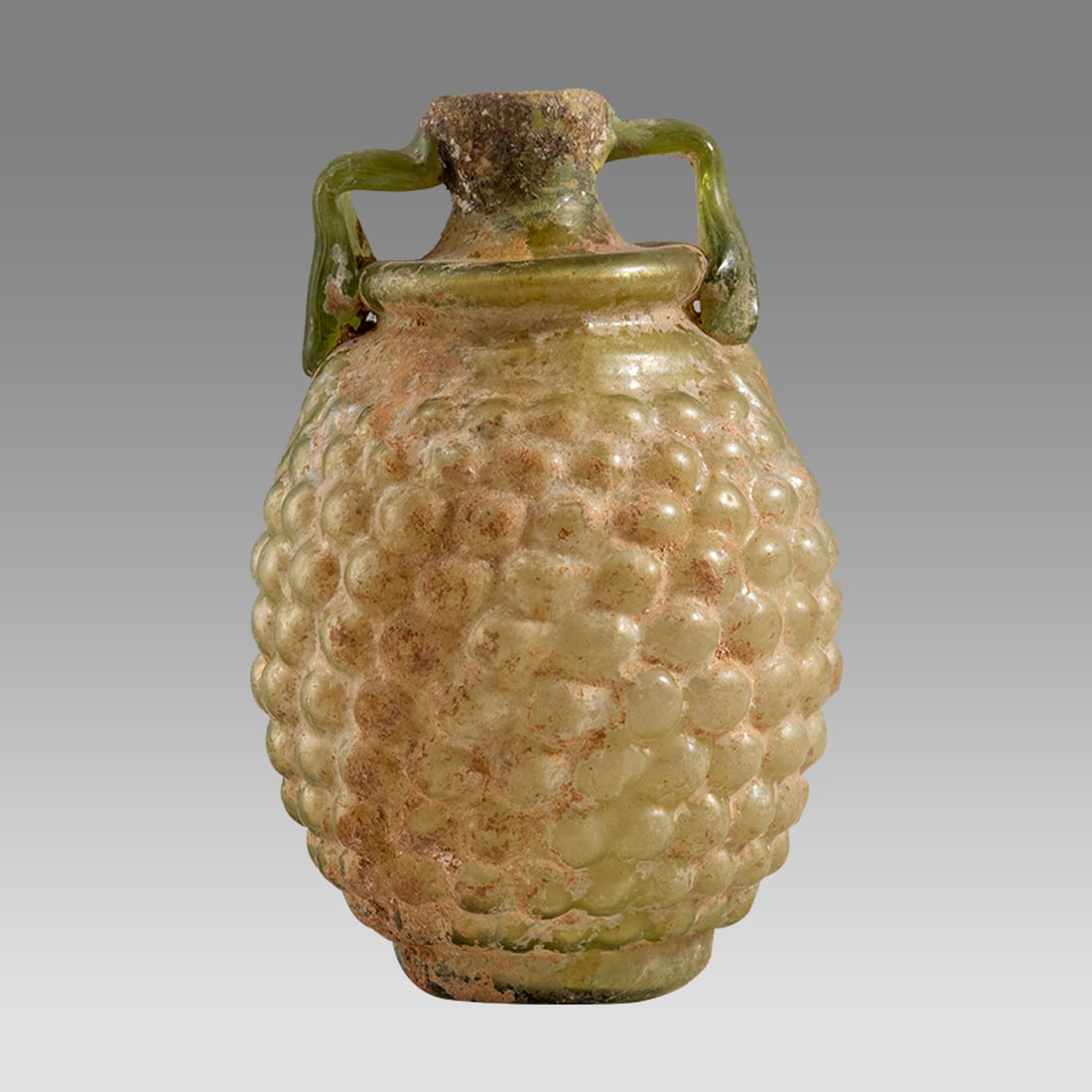 Ancient Roman Glass Grape Flask c.2nd-3rd century AD. (1 of 4)