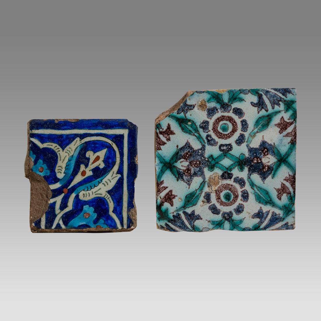 Lot of Antique Turkish Ottoman Ceramic Tiles c.19th century or Earlier. (1 of 2)