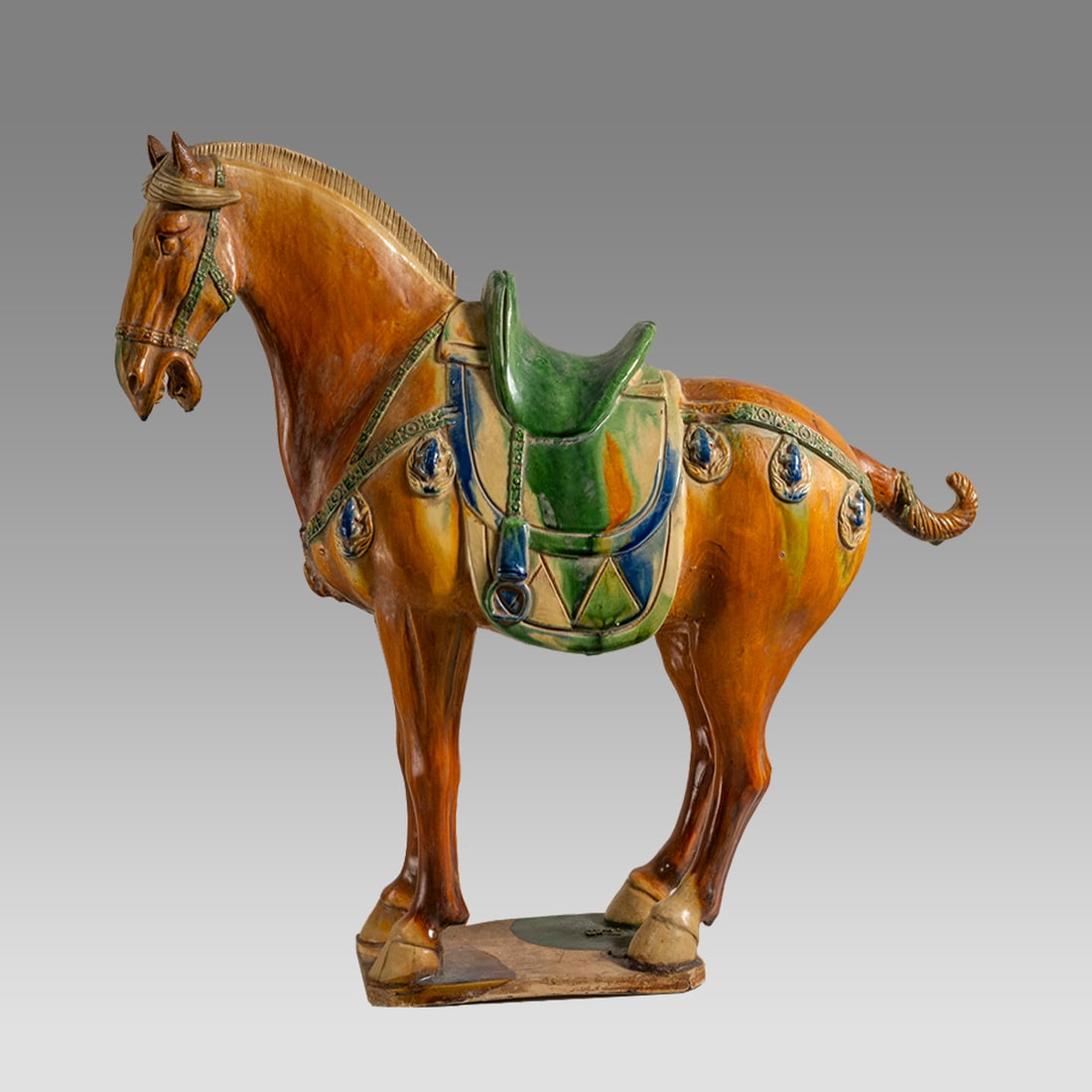 Large Chinese, Tang Dynasty Large Ceramic Horse. (1 of 5)