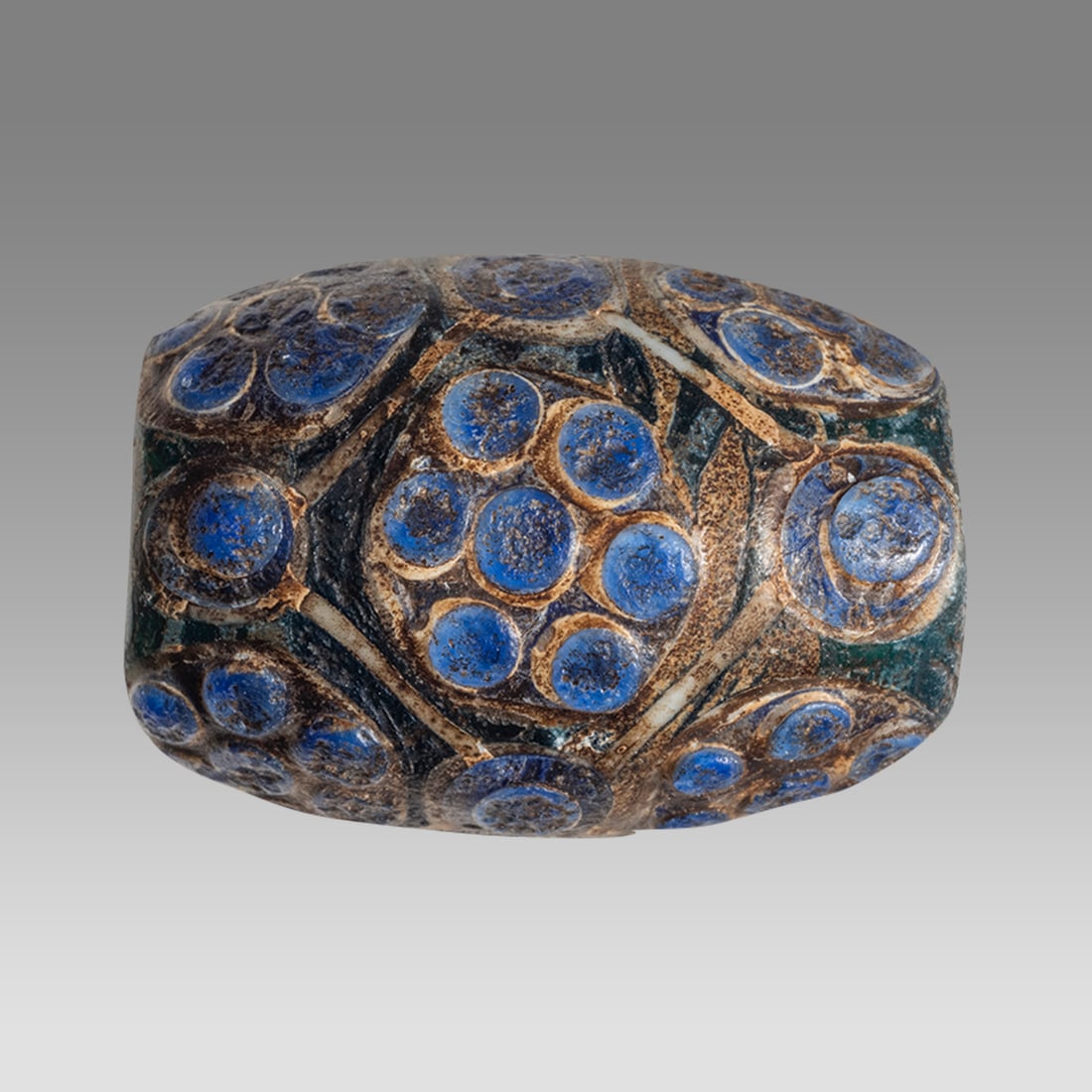 Ancient Byzantine, Medieval Large Mosaic Glass Bead c.8th-14th century AD. (1 of 2)