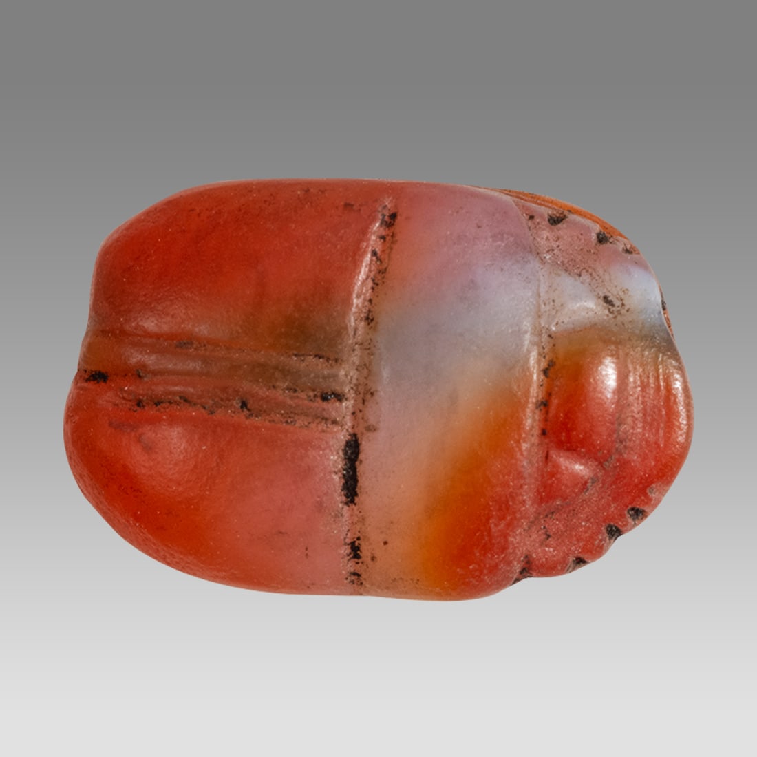 Ancient Egyptian Carnelian Stone Scarab Late Period c.600-30 BCE. (1 of 3)