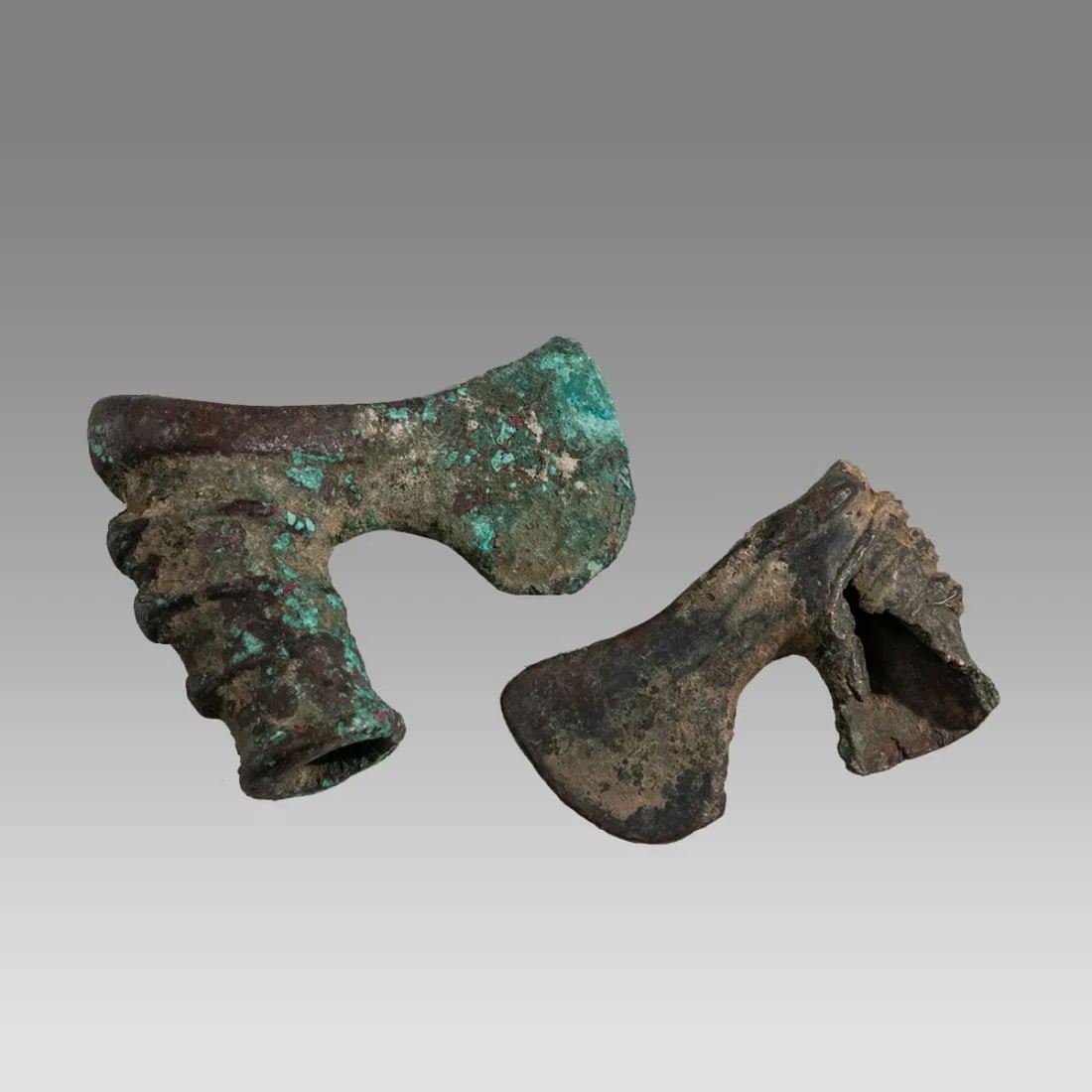 Ancient Luristan Bronze Axe Heads c.1000 BC. (2) (1 of 2)